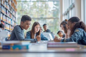 Étudiants en management découvrent l'école ESAM Paris